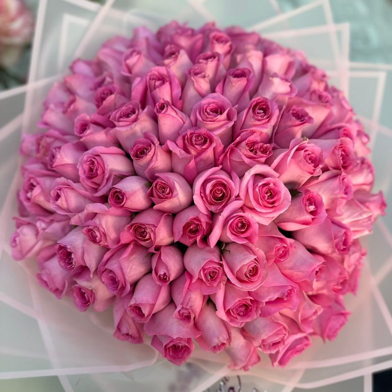 100 Pink Roses <br> FLV-0136