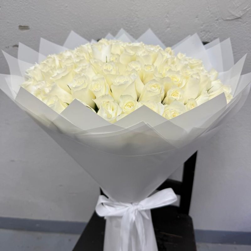 100 White Roses FLV-0323